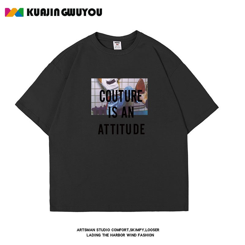 Áo Thun Tay Ngắn Cổ Tròn Dáng Rộng Thời Trang Mùa Hè Cho Nam Size M-8XL