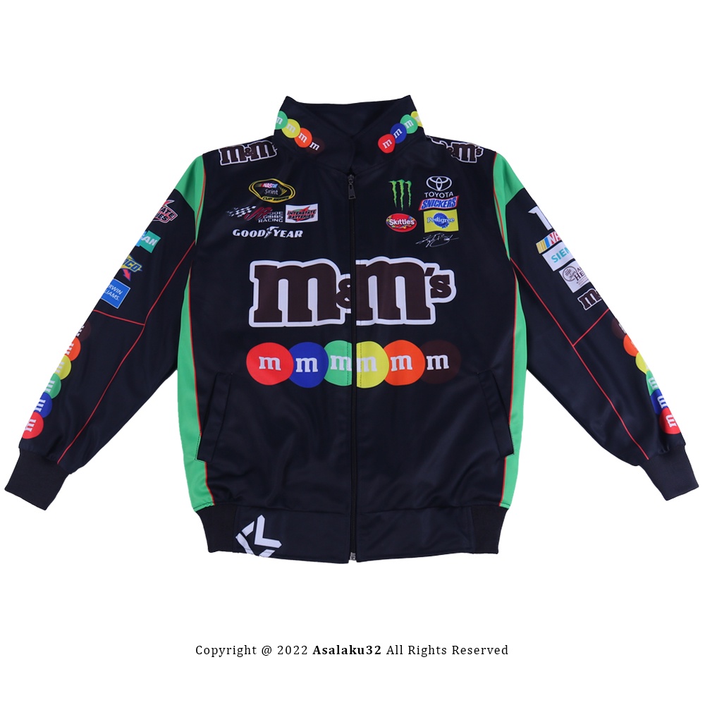 Áo Khoác Nascar Màu Xanh Lá Cây SIZE M & M L / XL Mới Nhất Cổ Điển