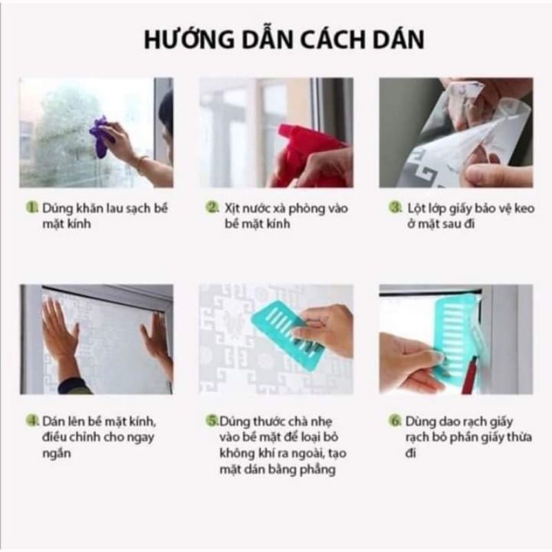 Cuộn 2.5m giấy Decal trắng dán MỜ KÍNH đa năng