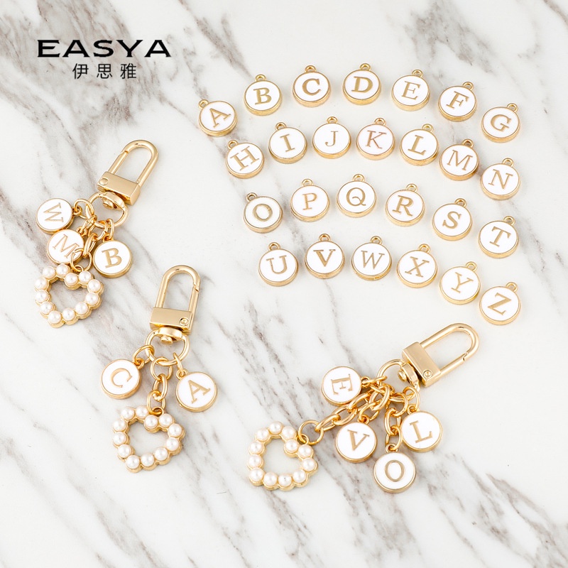 Móc Khóa Đính Ngọc Trai Và Chữ love Kiểu Mới Sáng Tạo Tùy Chọn