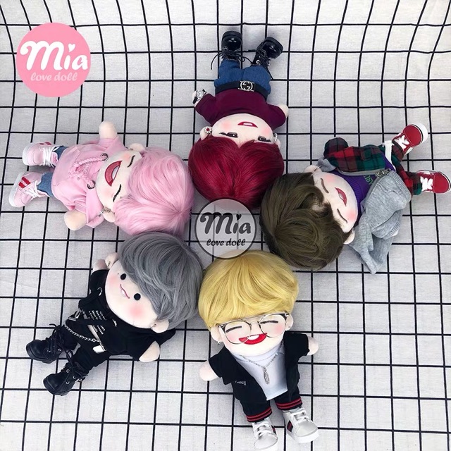 Tóc giả cho doll 20cm