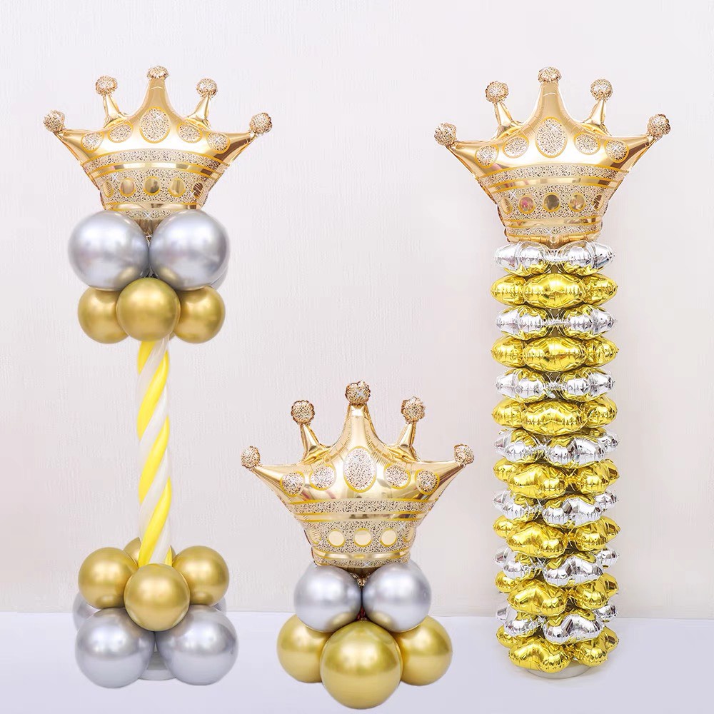 Bóng vương miện trang trí sinh nhật thôi nôi đầy tháng decor  nhiều kích cỡ màu sắc HAPPYKID BVM