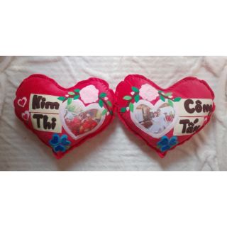 Cặp gối cưới handmade in ảnh theo yêu cầu