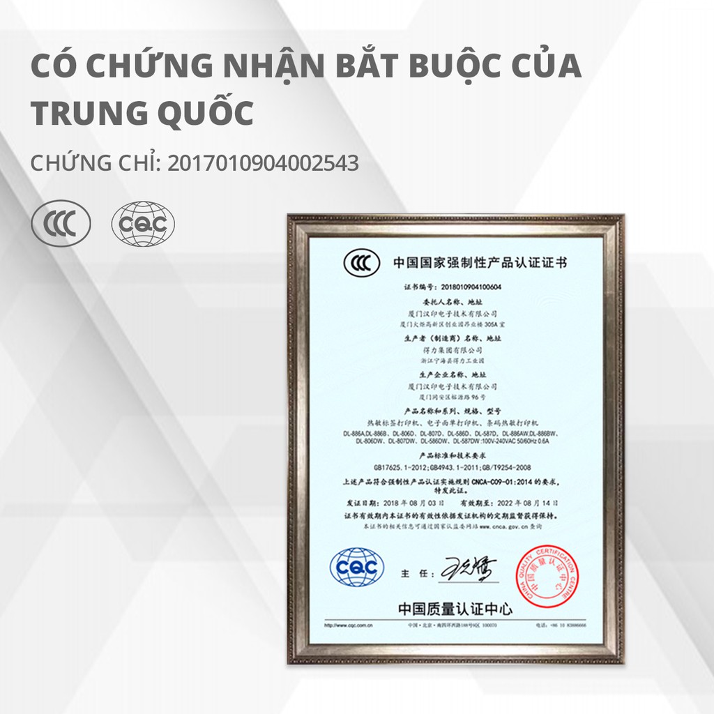 Máy In Hóa Đơn Nhiệt Deli Chất Lượng Chính Hãng - In Phiếu Gửi, Logo, Tem, Bill, Biên Lai - DL-581PS / DL-581PWS