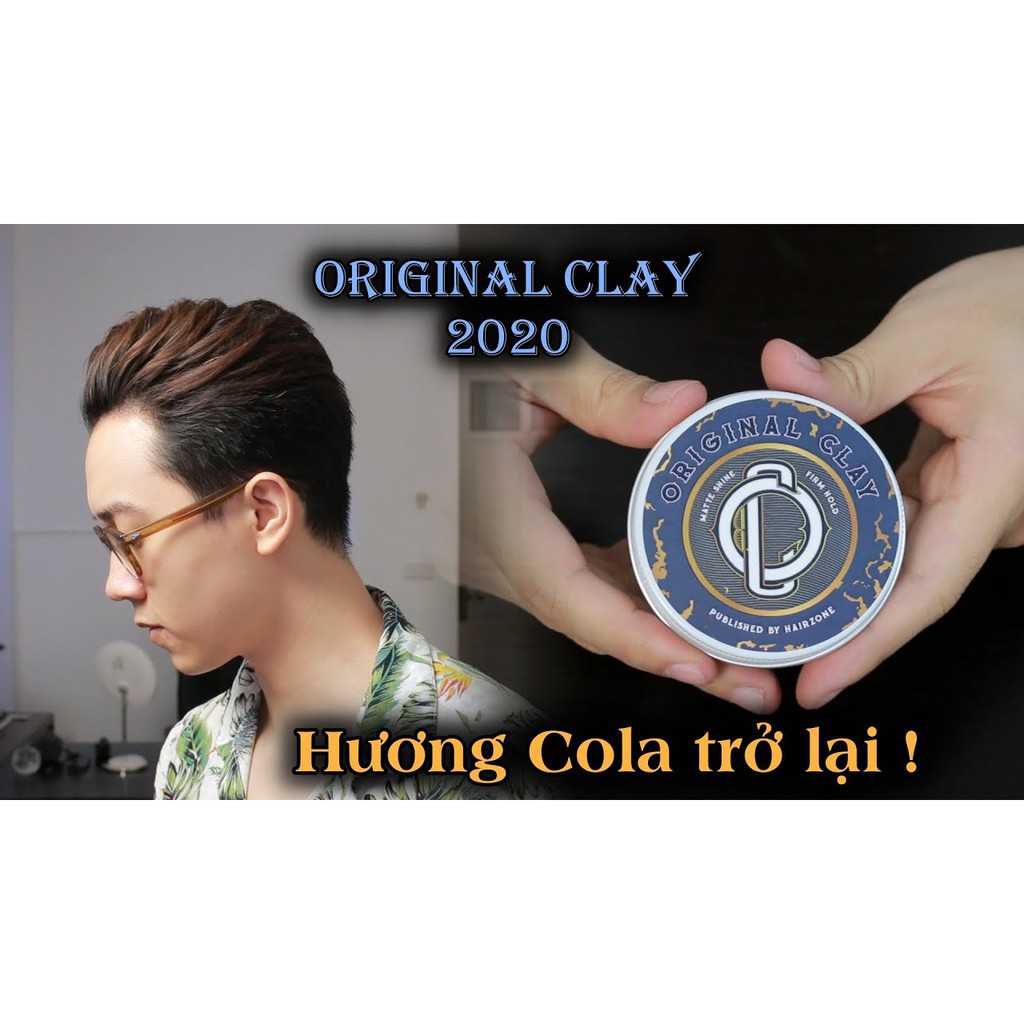 Sáp vuốt tóc nam ORIGINAL CLAY 2020 by Hairzone 2Oz 56g wax tạo kiểu tóc