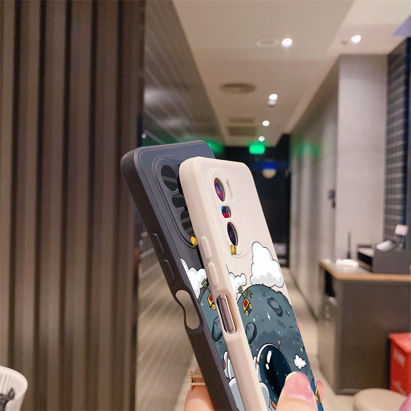 Ốp Điện Thoại Kiểu Phi Hành Gia Hoạt Hình Cho Redmi Note 11 Pro Poco M5s C40 F4 M4 Pro 4G Redmi 10 5G Poco