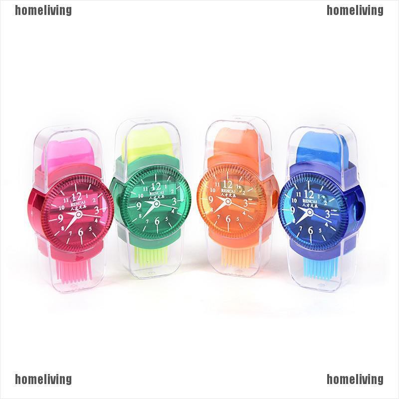 Đồ Chuốt Bút Chì Hình Đồng Hồ Kèm Cọ Tiện Dụng Cho Trường Học / Văn Phòng