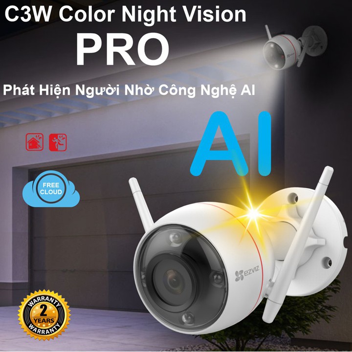 Camera IP Wifi ngoài trời EZVIZ C3W Pro Color Night bản 2MP chính hãng Nhà An Toàn | BigBuy360 - bigbuy360.vn