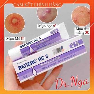 ✅ benzac ac 5% kem chấm mụn gel 15g giúp giảm mụn dành cho mọi loại da