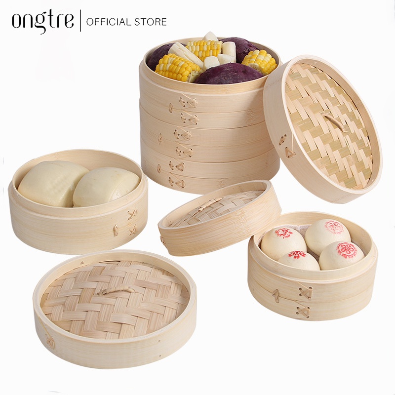 Xửng hấp / Lồng hấp bánh bao, há cảo (DIMSUM,TOPWARE) khung viền Gỗ | ongtre® (Vietnam)