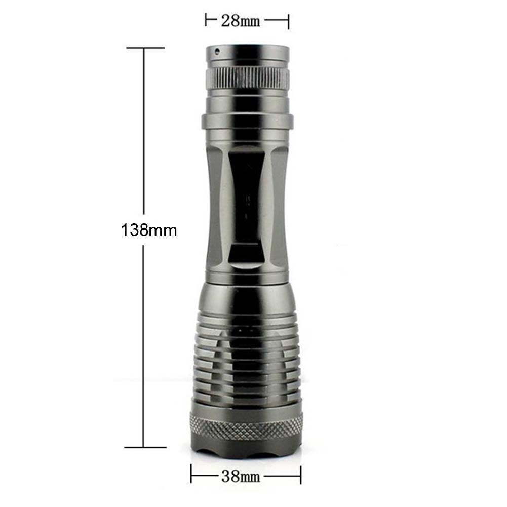 Super Bright X-T6 LED Zoomable Flashlight Torch Lamp 18650/AAA Outdoor