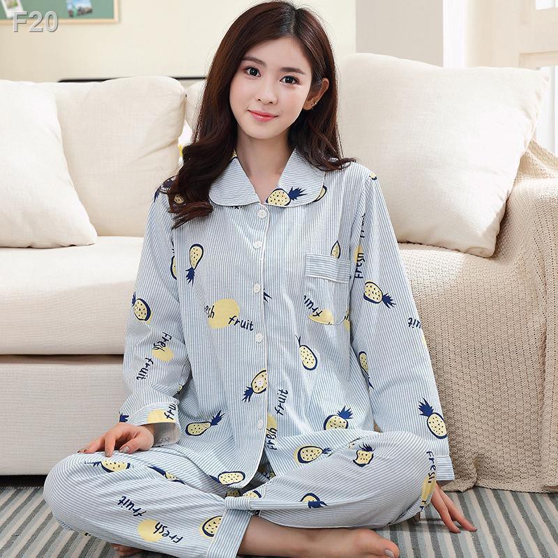 pijama nữ cotton dài tay cho người trung niên và cao tuổi cộng với sizeP