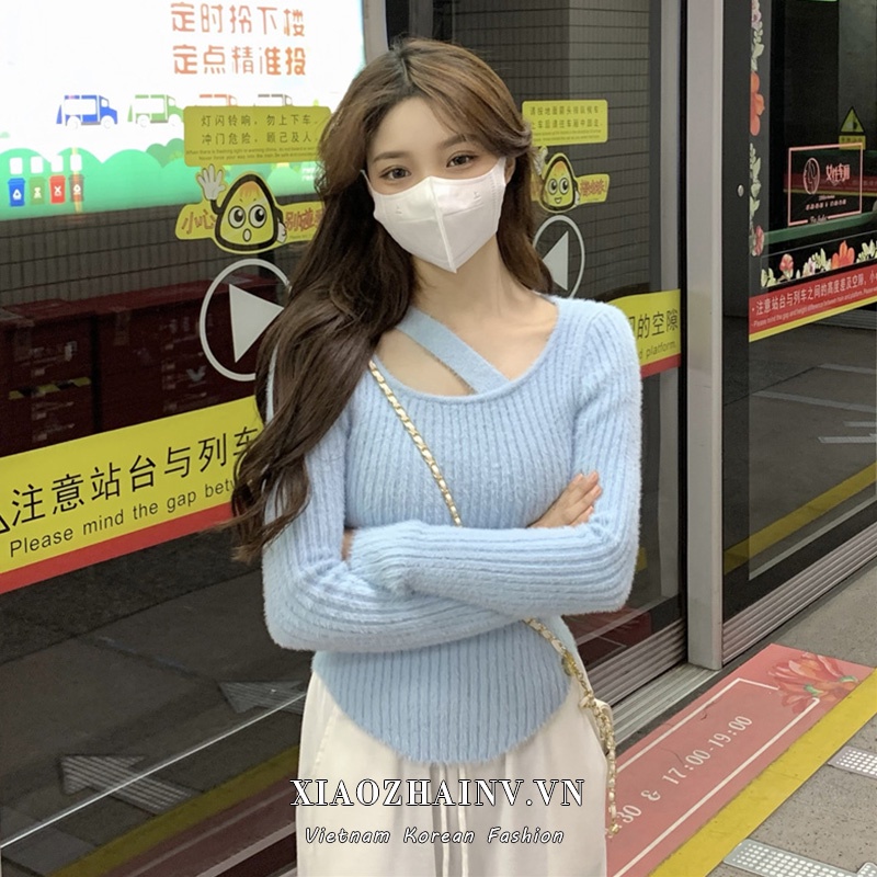 Áo croptop tay dài thiết kế độc đáo thời trang quyến rũ cho nữ | BigBuy360 - bigbuy360.vn