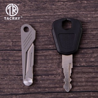 Móc khoá Titanium Tacray dao rọc giấy dùng lưỡi dao mổ