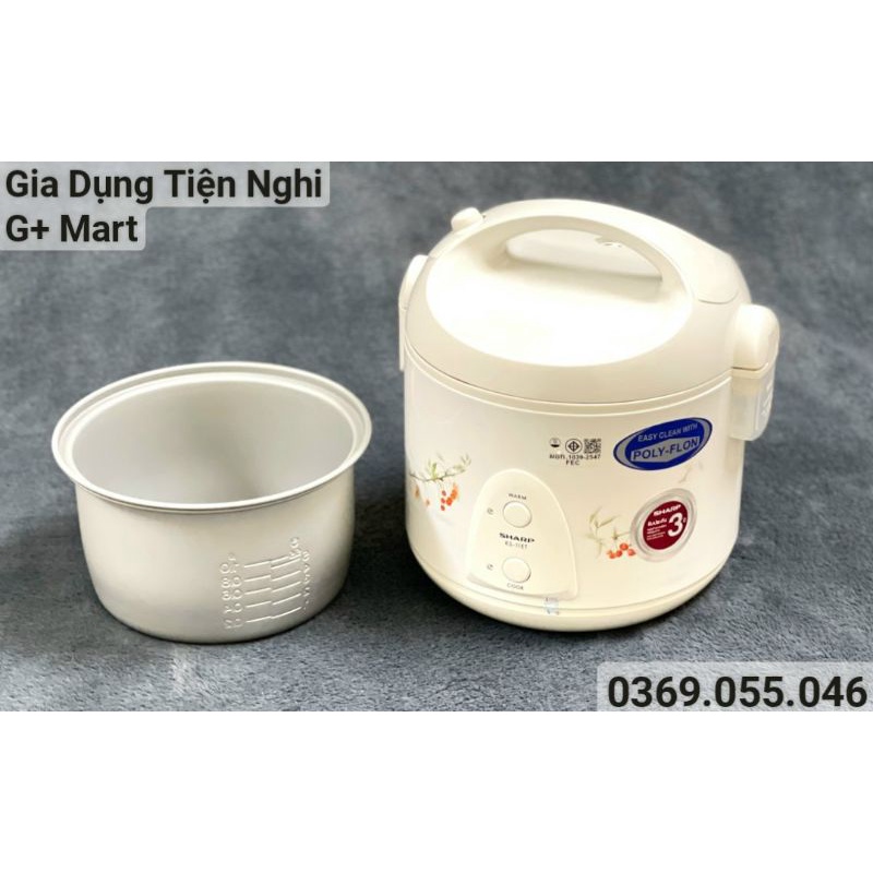 Nồi Cơm Điện Cao Cấp SHARP KS-11ET Nhập Khẩu Thái Lan 485W 1,0L Bảo hành 12 tháng - Giadungtiennghigmart