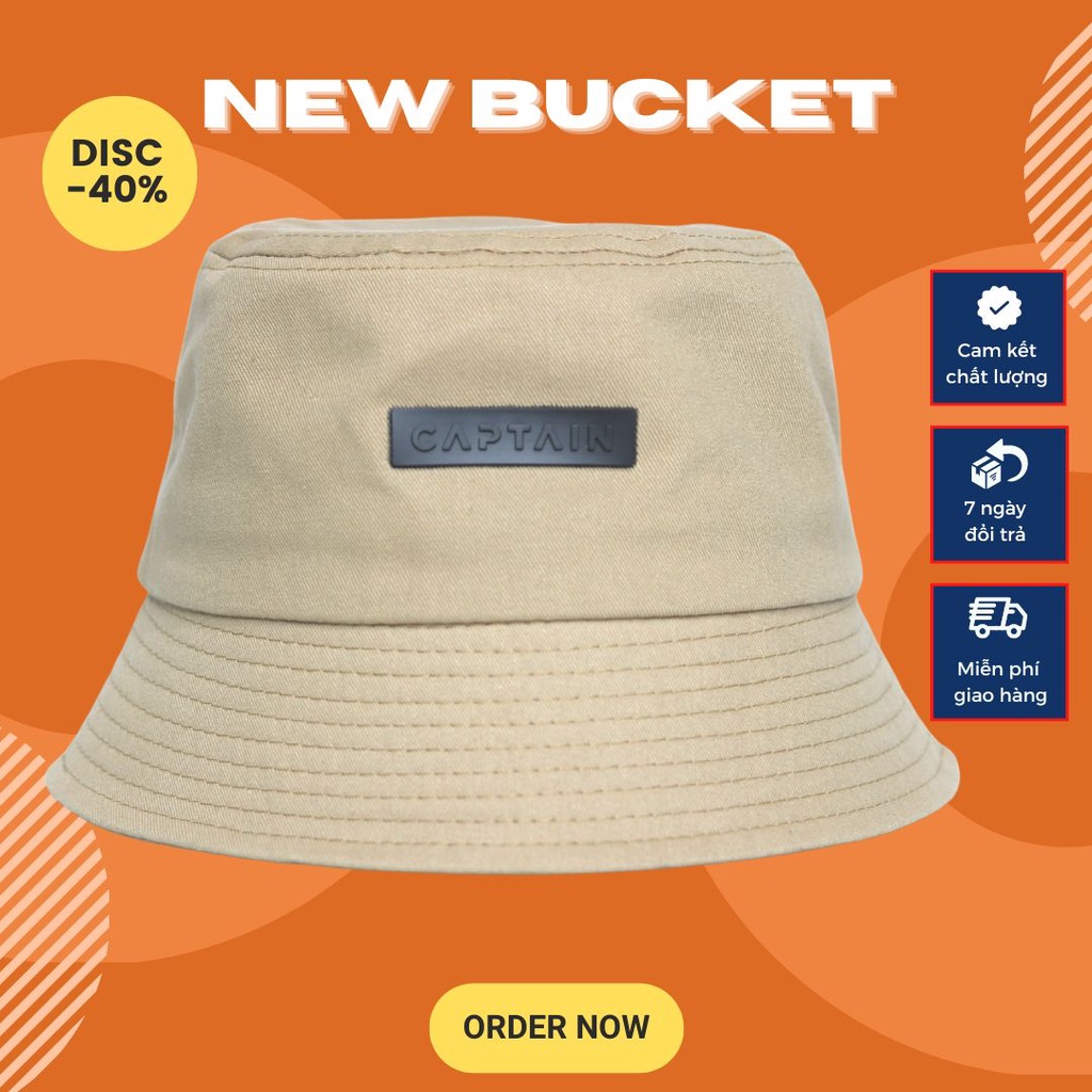 Mũ Bucket trơn vành cụp cao cấp Phong cách Unisex cho nam nữ