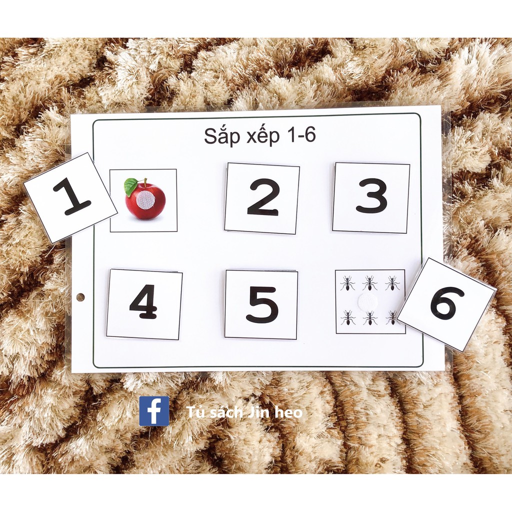 ❤ HỌC LIỆU cho bé] NHẬN BIẾT - Học liệu Montessori bóc dán, giúp bé phát triển tư duy