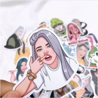[Billie Eilish] Set sticker hình dán ca sĩ Billie Eilish US-UK