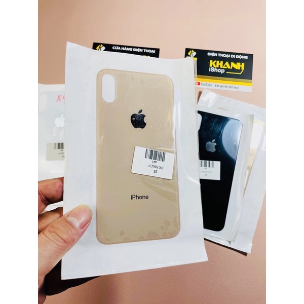 Kính cường lực lưng mặt sau cho iPhone X/XS ( Không cần tách viền Camera ) màu theo máy , trong suốt