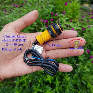 Cảm biến  khoản cách hồng ngoại - tiệm cận E18-D80NK NPN 5 volt