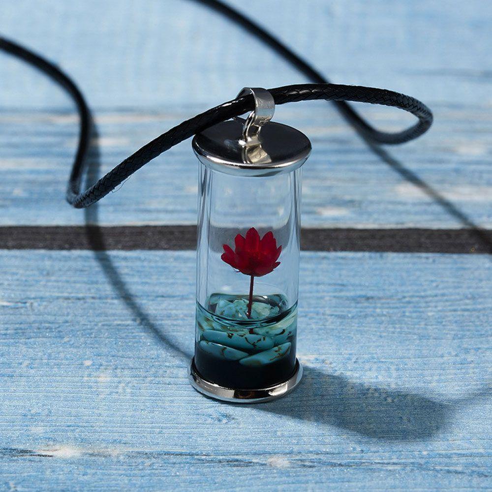 ANEMONE Vòng Cổ Choker Bằng Thủy Tinh Trong Suốt Đính Hoa Khô Phong Cách Cổ Điển Thời Trang