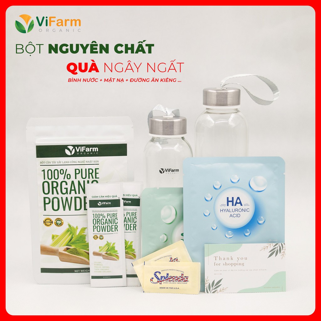 Bột Cần Tây Sấy Lạnh ViFarm 50Gram Nguyên Chất 100%, Bột Cần Tây Giảm Cân Tự Nhiên, Thanh Nhiệt, Giải Độc, Làm Đẹp Da