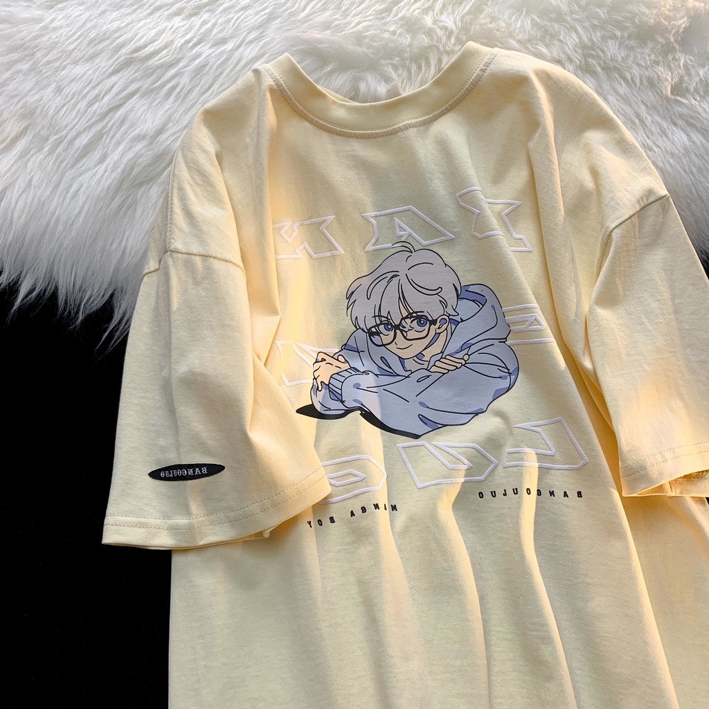 Áo Thun Ngắn Tay Họa Tiết Gấu Mẫu Mới 2022 Thời Trang Cho Cặp Đôi