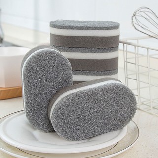 Miếng Bọt Biển Rửa Chén Chà Sạch Vết Bẩn Xoong Nồi Với 1 Đầu Nhám