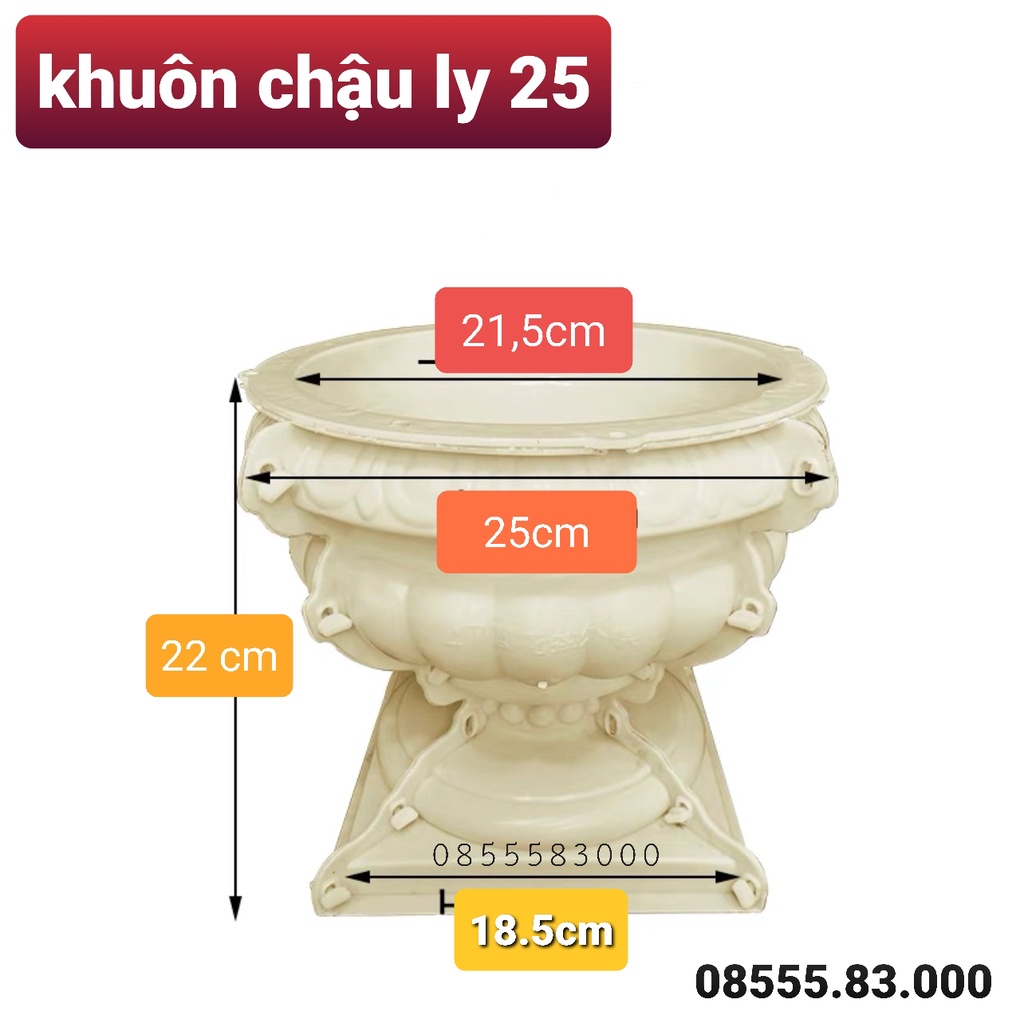 Khuôn đúc chậu ly (khuôn chậu ABS có lòng trong)