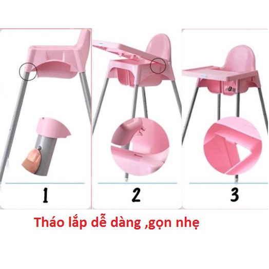 Ghế Ăn Dặm Cho Bé kèm mặt bàn,2 chế độ chân cho trẻ từ 6 tháng Goodbabyvn