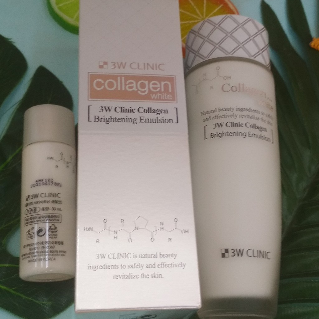 BỘ CHĂM SÓC DƯỠNG ẨM LÀM TRĂNG SÁNG DA MỸ PHẨM HÀN QUỐC CHÍNH HÃNG 3W CLINIC COLLAGEN WHITE SKIN CARE ITEM 3 SET