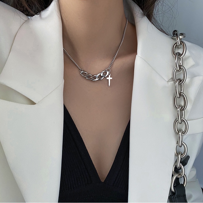 Vòng Cổ Dây Chuyền Nữ Charm Chữ Thập Nhỏ Cá Tính N12