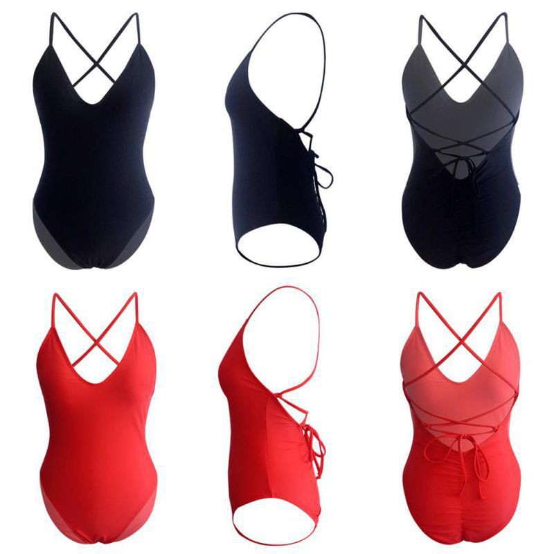 Đồ bơi 1 mảnh màu trơn kiểu dáng quyến rũ | BigBuy360 - bigbuy360.vn