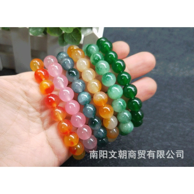Vòng Tay Chuỗi Hạt Đá Ngọc Bích Màu Sắc Nổi Bật Thời Trang