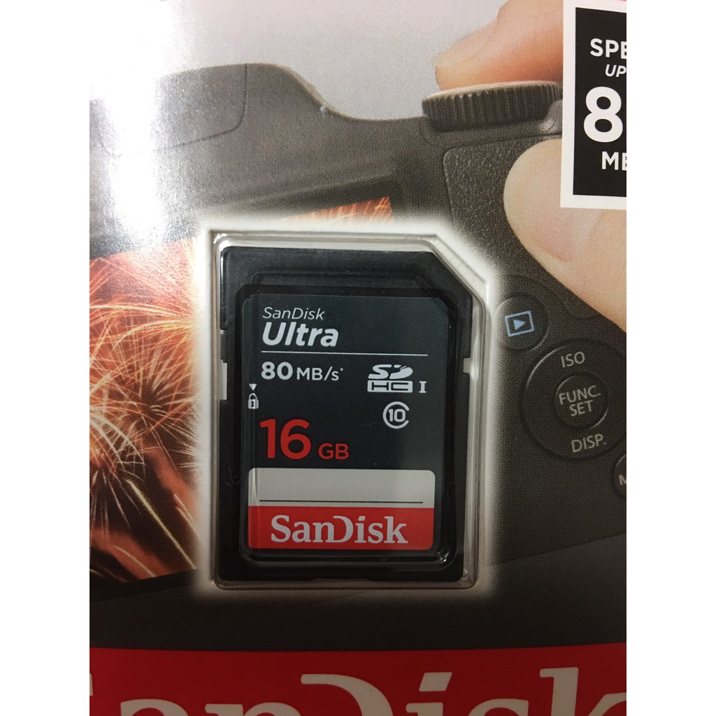 Thẻ nhớ SDHC SanDisk Ultra 80MB/s 16GB