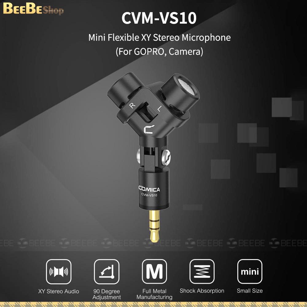 Comica CVM-VS10 - Mic Thu Âm Stereo XY Cho GoPro, DSLR Camera