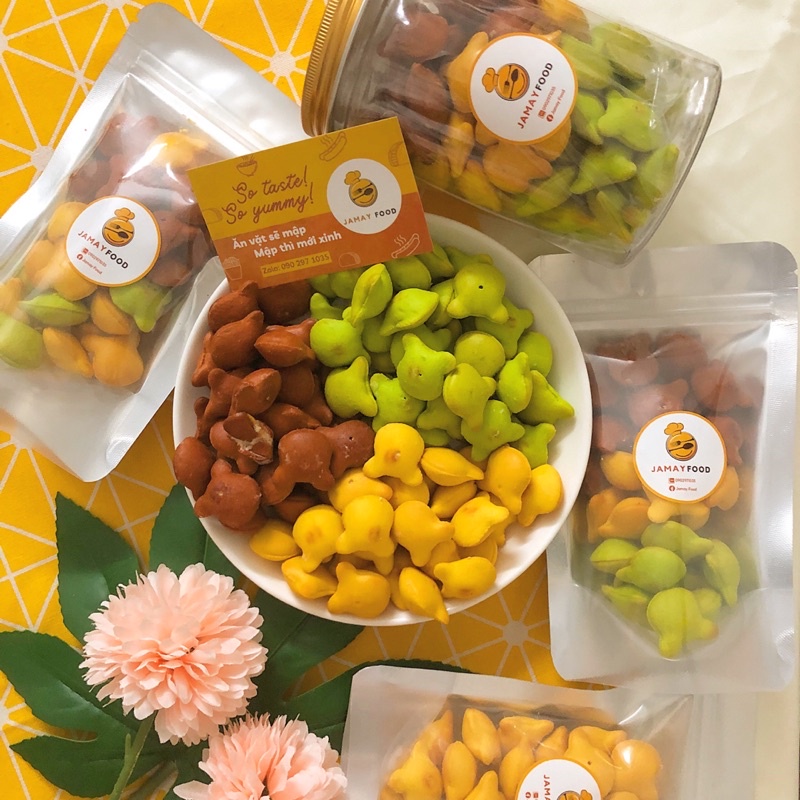 Bánh gấu Liên Hưng nhân kem thơm ngon béo ngậy giòn rụm hủ 600g | Ăn Vặt Jamay Food