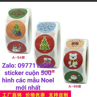 Sticker cuộn Noel 500 hình (Các mẫu mới nhất, có link chọn hình)