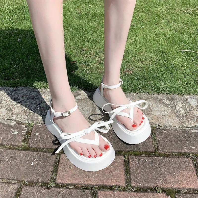 Giày Sandal Đế Bằng Phong Cách Nhật Bản Thời Trang Mùa Hè Cho Nữ