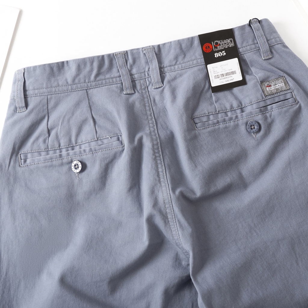 Quần kaki nam OWEN chuẩn hãng màu ghi, chất kaki cotton cao cấp, co giãn, form đứng dáng ôm nhẹ trẻ trung, năng động