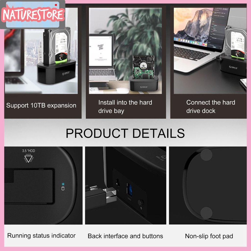 Đế Ổ Cứng 6218US3 USB3.0 Cho 2.5-inch 3.5-inch HDDH SSD