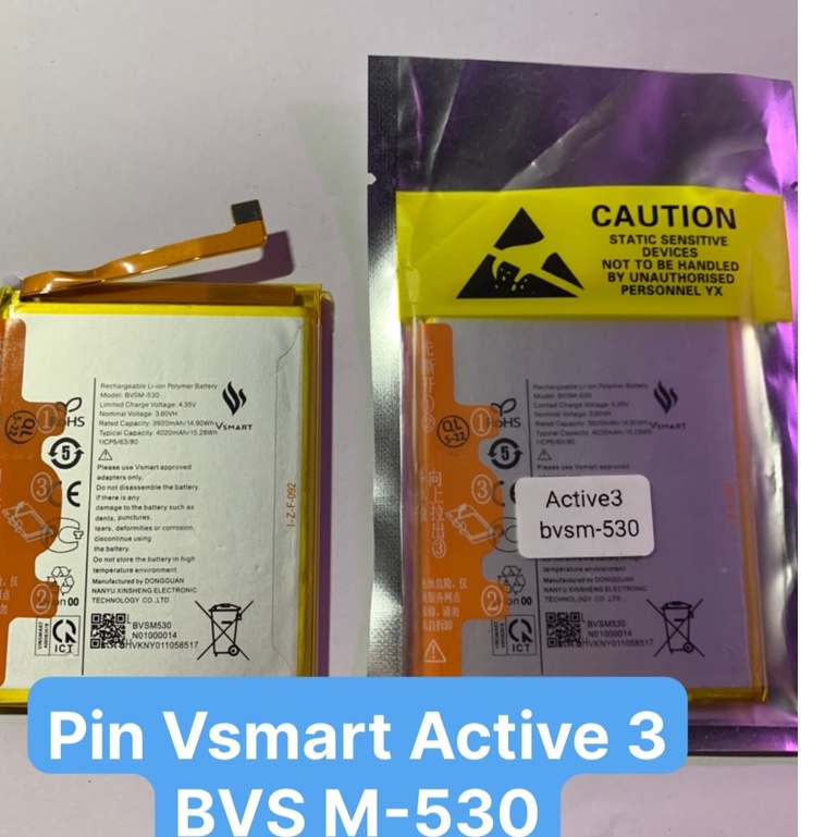 Pin chính hãng Vsmart Active 3 / BVSM-530 4020mAh Có bảo hành