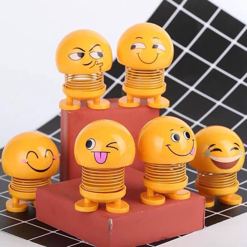 Combo 7 thú nhún Emoji lò xo ngộ nghĩnh Emoji 7 biểu cảm dễ thương