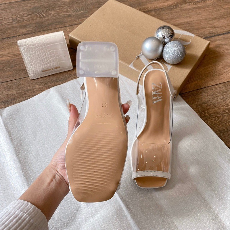 Sandal mica trong hở mũi siêu choảnh + video tự quay