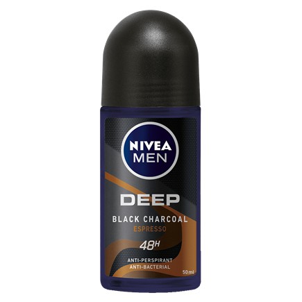 LĂN NGĂN MÙI NIVEA MEN DEEP BLACK CHARCOAL AMAZONIA - ESPRESSO 50ML