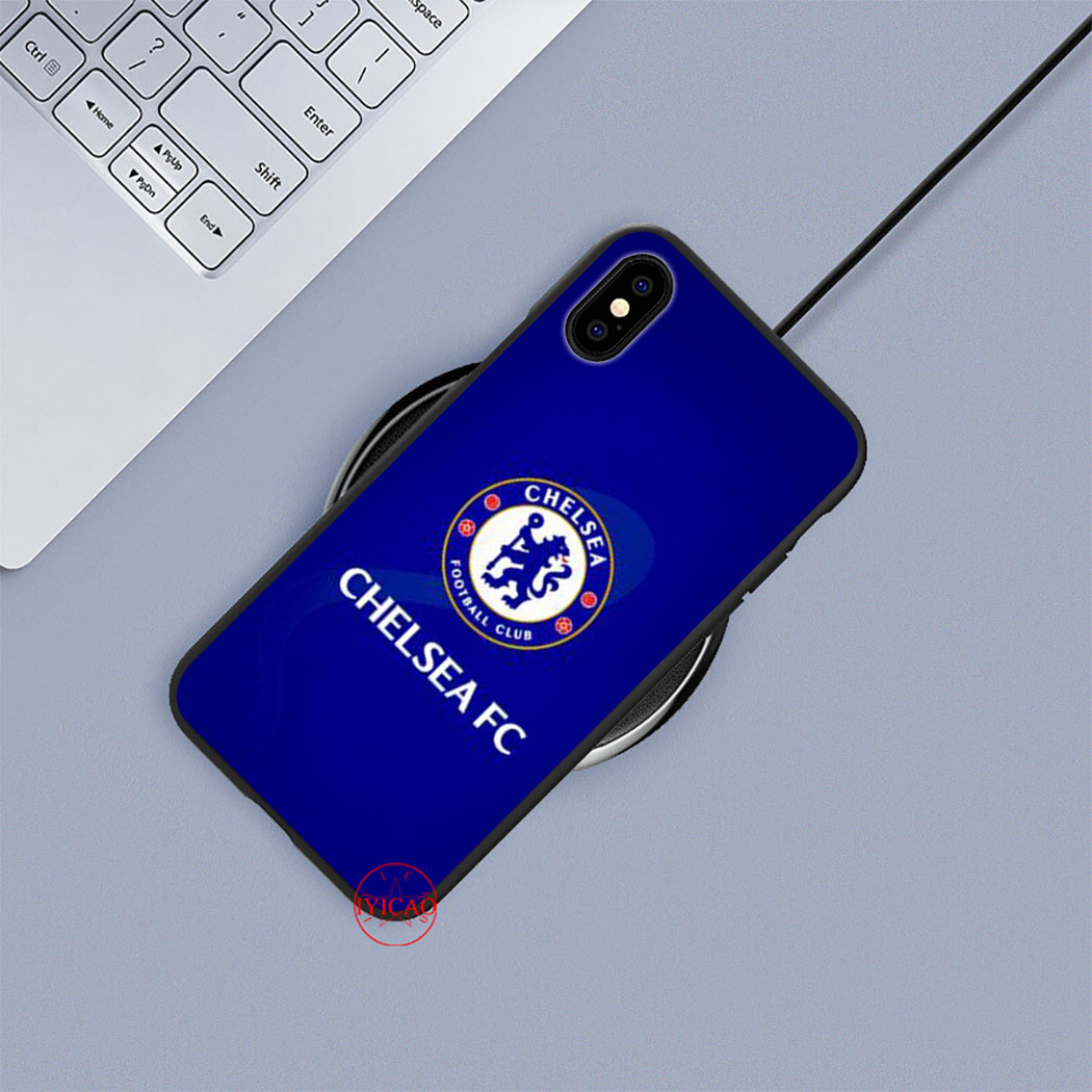 CHELSEA Ốp Lưng Silicone Mềm Phong Cách Bóng Đá Cho Iphone 5 5s 6 6s 7 8 Plus X Xr Xs Max Se 2020