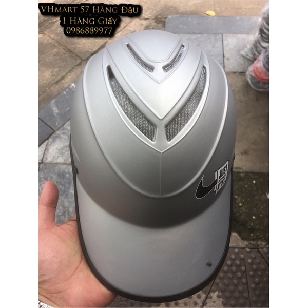 Mũ Bảo Hiểm Lưỡi Trai Xương Cá Có Lỗ Thông Thoáng Trí liễu Nam Nữ