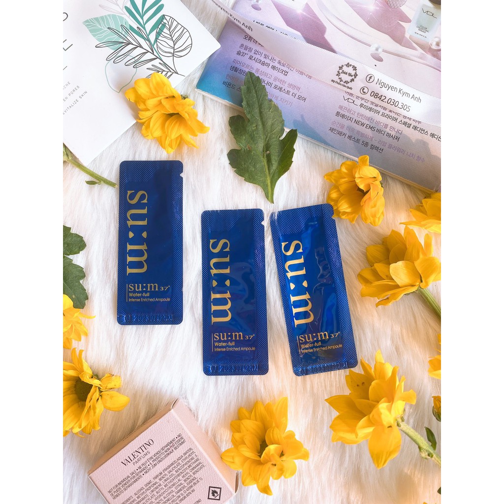 Gói tinh chất vàng sum xanh siêu cấp nước, căng bóng trẻ hóa da Sum37 Water Full Intense enriched Ampoule 1ml | BigBuy360 - bigbuy360.vn