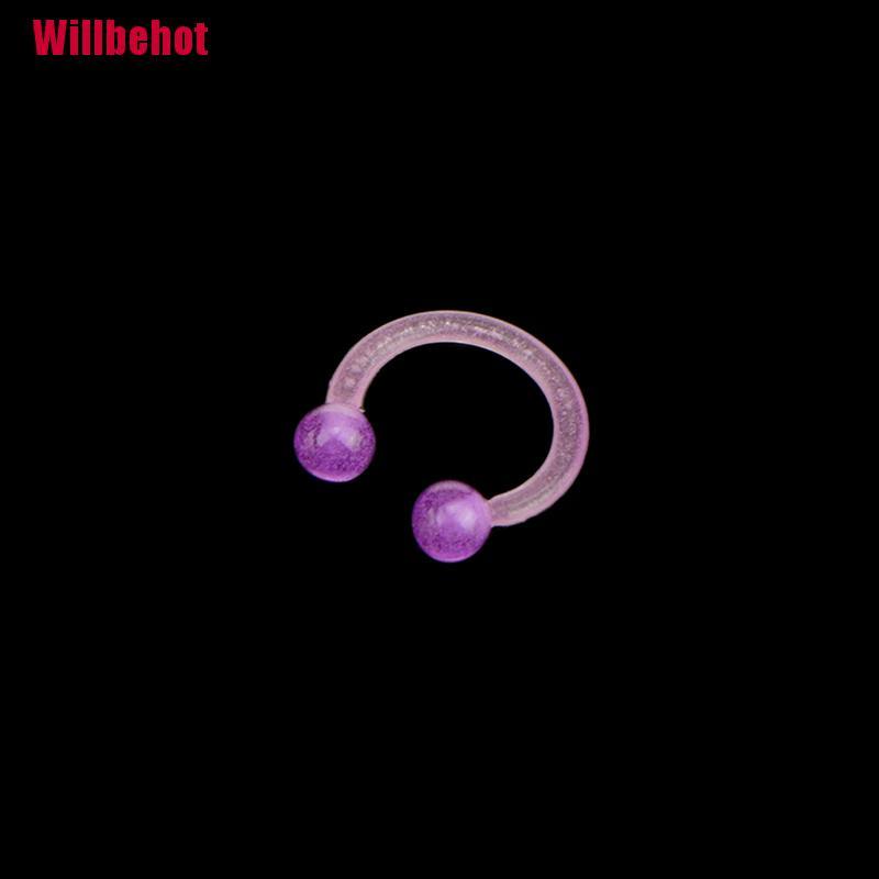 [Hàng mới về] Set 10/ 20 khuyên xỏ cơ thể bằng acrylic dạ quang độc đáo