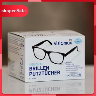Hộp khăn lau kính, giấy lau kính Visiomax 52 tờ siêu sạch chống bám bụi trở lại